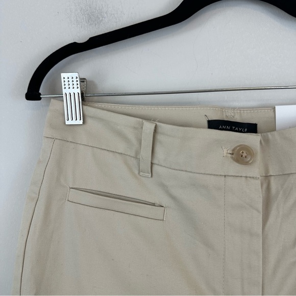 Ann Taylor | Light Tan The Crop Mid Rise Pants Size 2 NWT - Picture 3 of 6